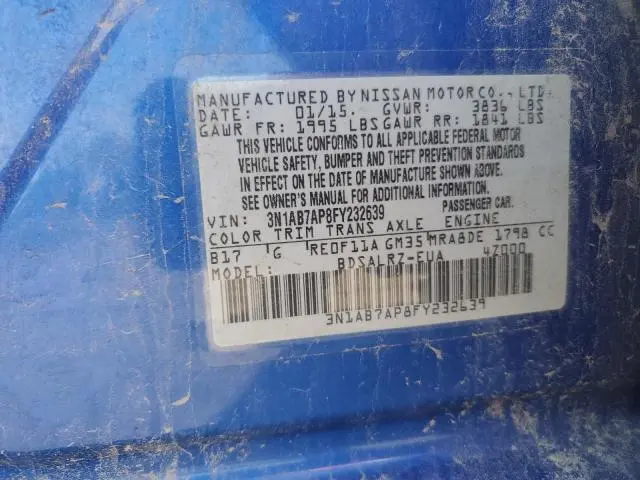 2015 NISSAN SENTRA S  