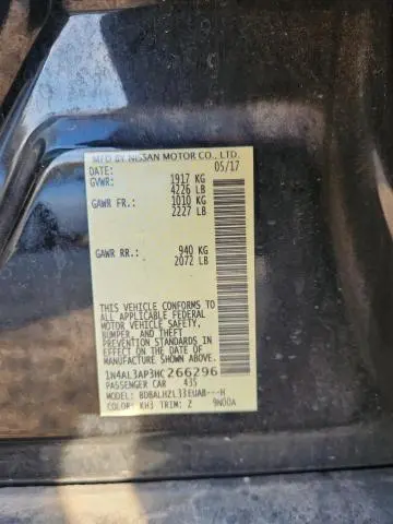 2017 NISSAN ALTIMA 2.5  