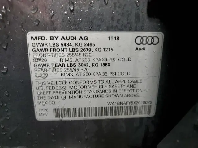 2019 AUDI Q5 PREMIUM PLUS