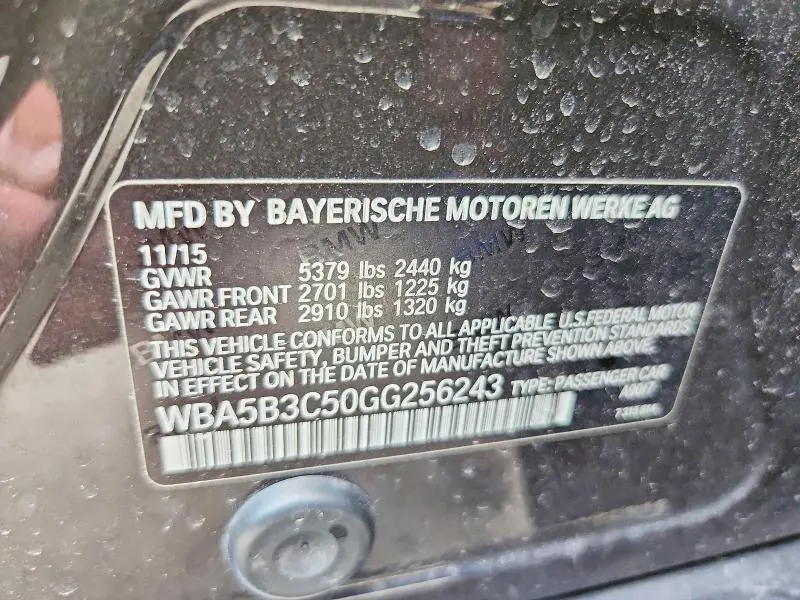 2016 BMW 535 XI  