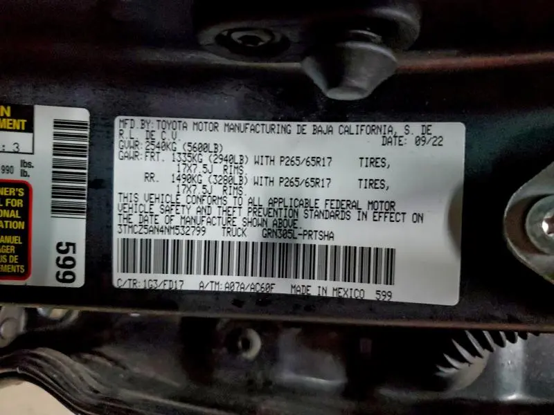 2022 TOYOTA TACOMA DOUBLE CAB  