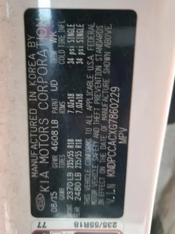 2016 KIA SPORTAGE EX  