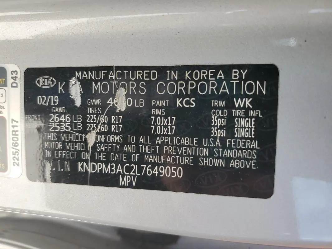 2020 KIA SPORTAGE LX  