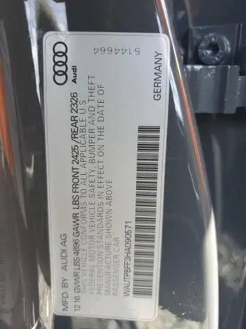 2017 AUDI A3 E-TRON PREMIUM PLUS  