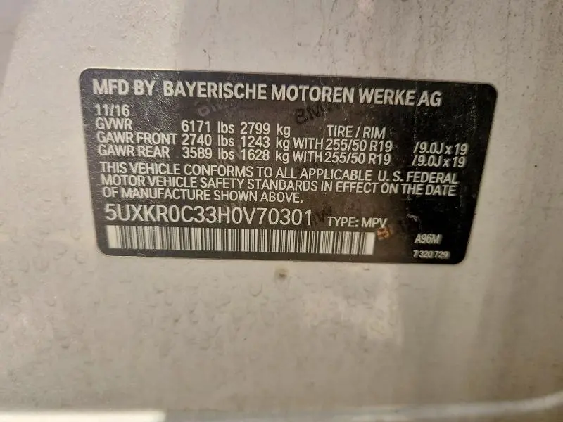 2017 BMW X5 XDRIVE35I  