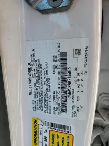 2015 FORD FUSION TITANIUM  