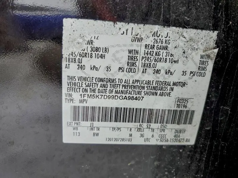 2013 FORD EXPLORER XLT  