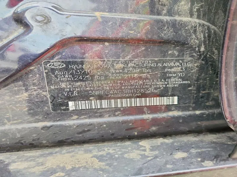 2011 HYUNDAI SONATA LIMITED  