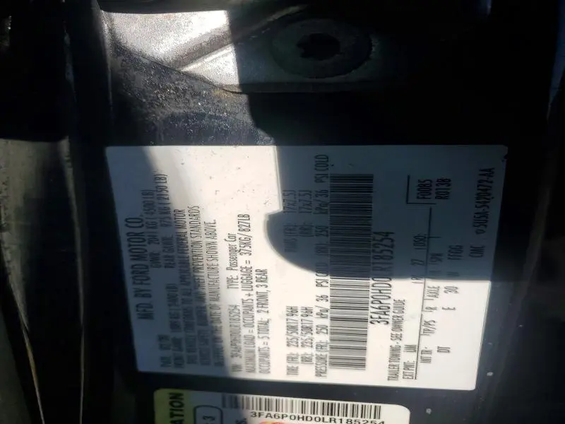 2020 FORD FUSION SE  