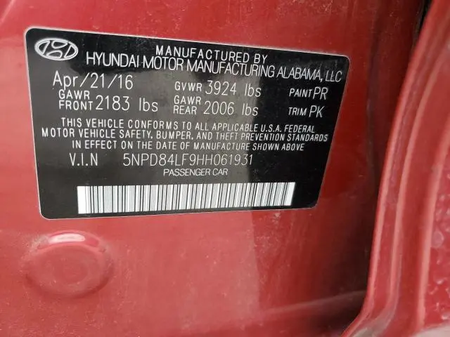 2017 HYUNDAI ELANTRA SE  