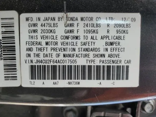2010 ACURA TSX   