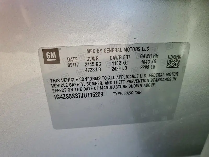 2018 BUICK LACROSSE PREMIUM  