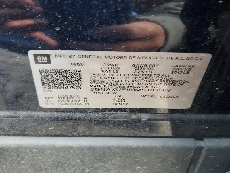 2021 CHEVROLET EQUINOX LT  