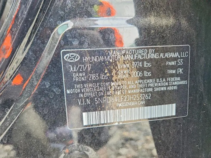 2018 HYUNDAI ELANTRA SEL  