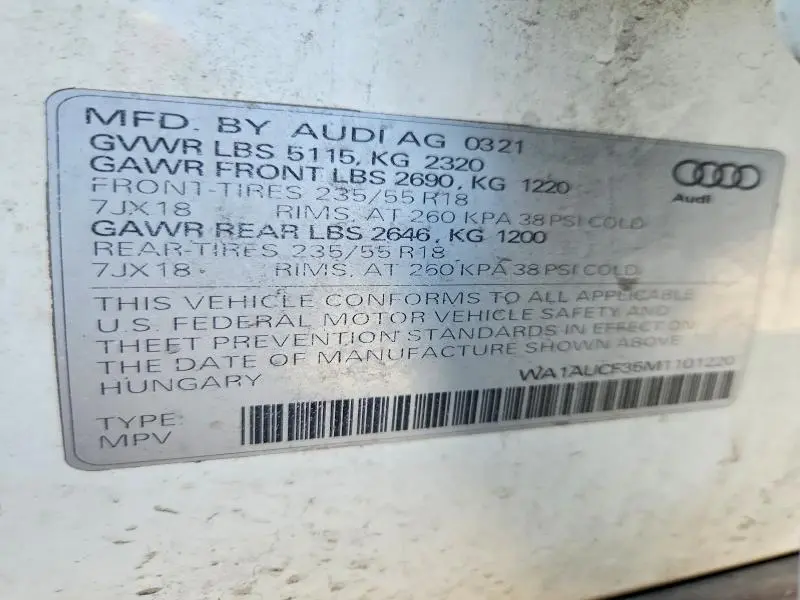2021 AUDI Q3 PREMIUM 40  
