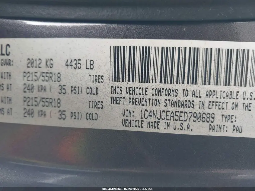 2014 JEEP COMPASS HIGH ALTITUDE