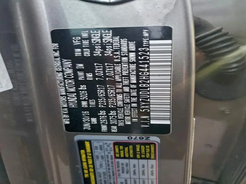 2017 HYUNDAI SANTA FE SPORT   