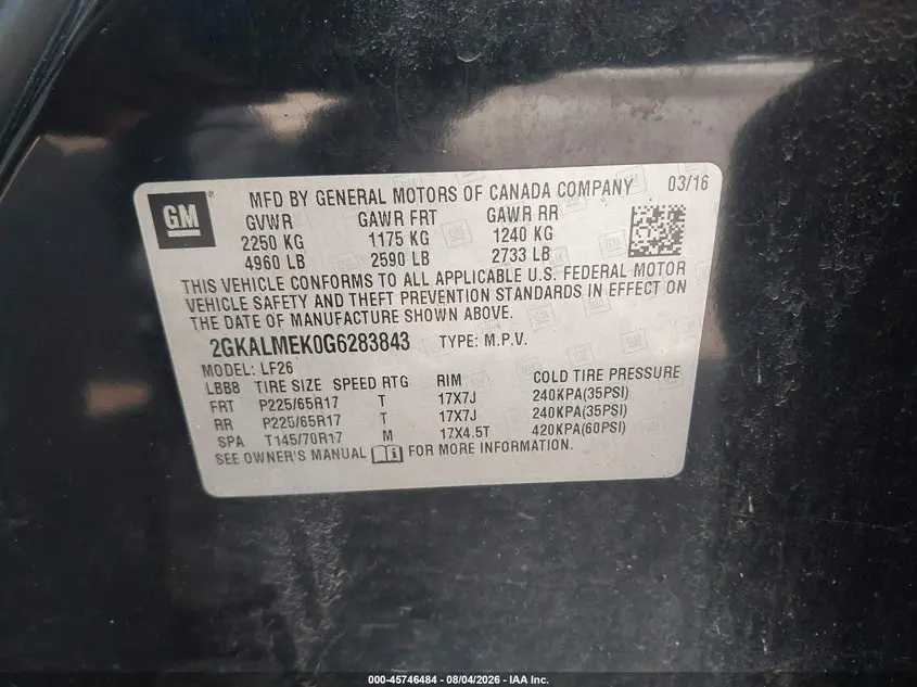 2016 GMC TERRAIN SLE-1
