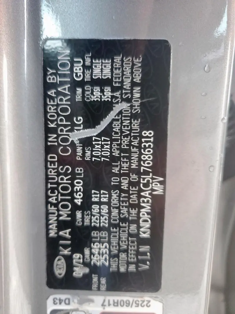 2020 KIA SPORTAGE LX  