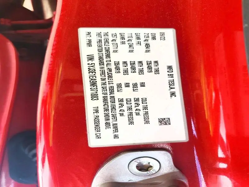 2022 TESLA MODEL 3   