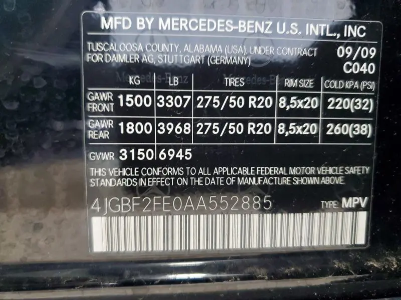 2010 MERCEDES-BENZ GL 350 BLUETEC  