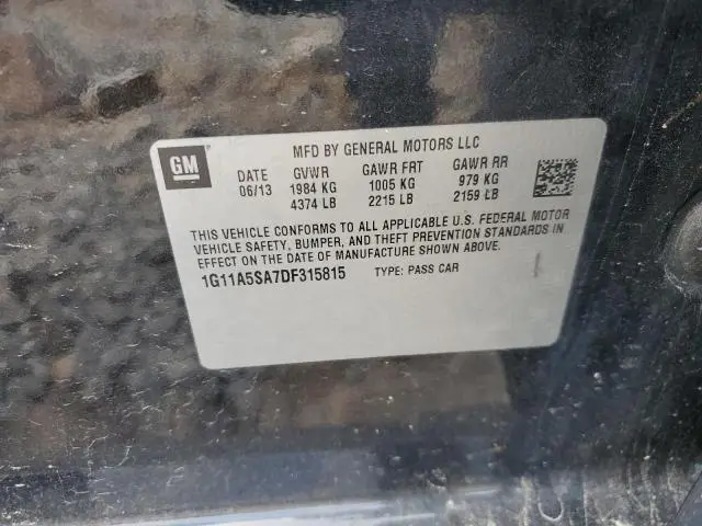 2013 CHEVROLET MALIBU LS  