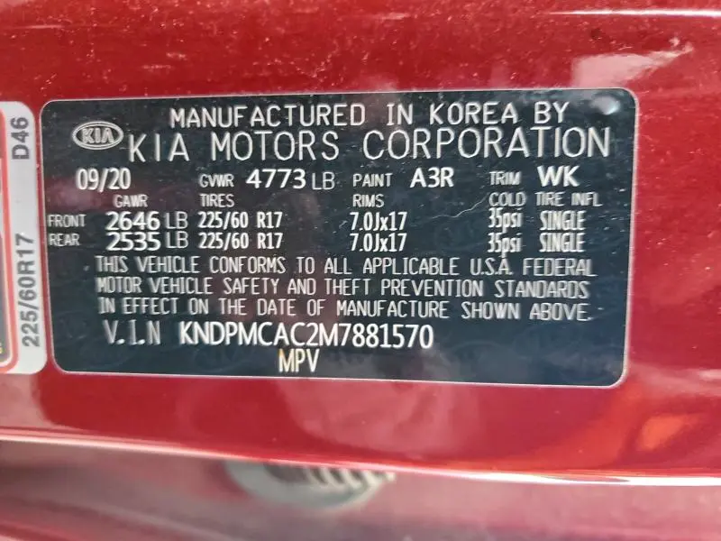 2021 KIA SPORTAGE LX  