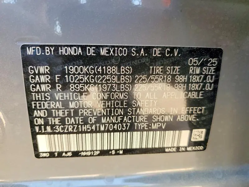 2026 HONDA HR-V SPORT  