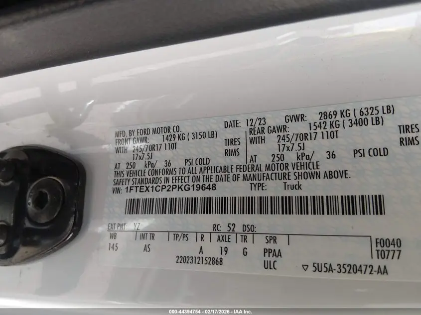2023 FORD F-150 XL
