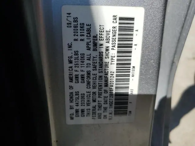 2015 HONDA ACCORD EXL