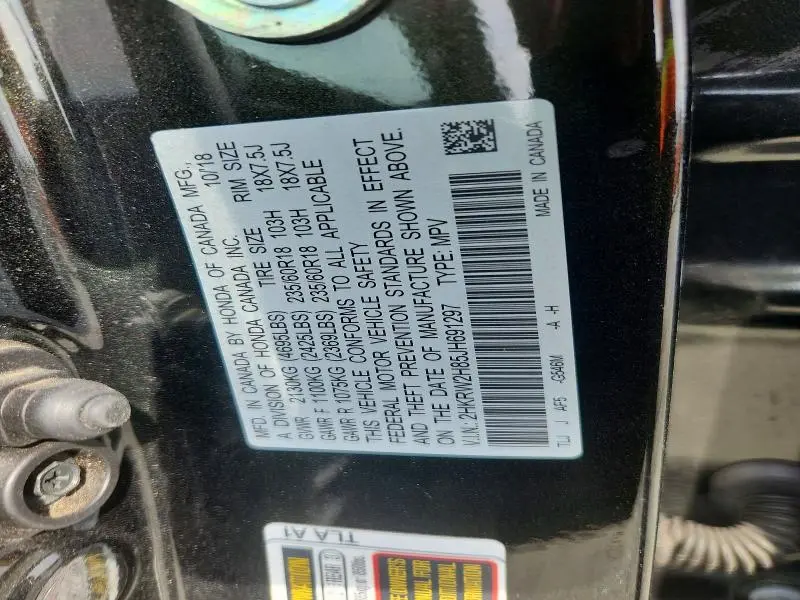 2018 HONDA CR-V EXL  