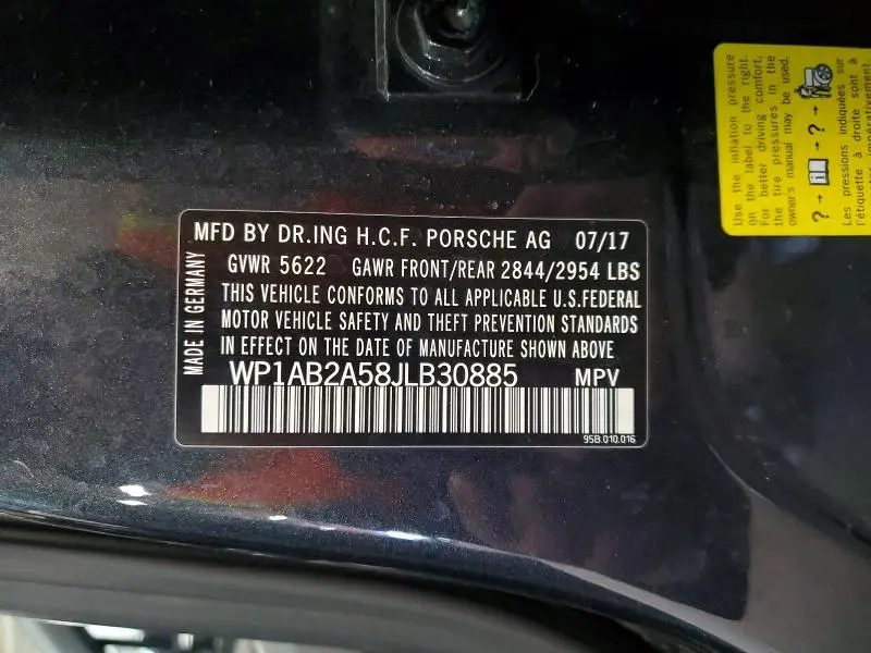 2018 PORSCHE MACAN S  