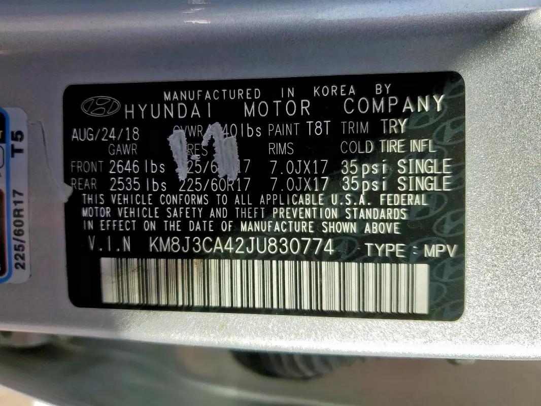 2018 HYUNDAI TUCSON SEL  