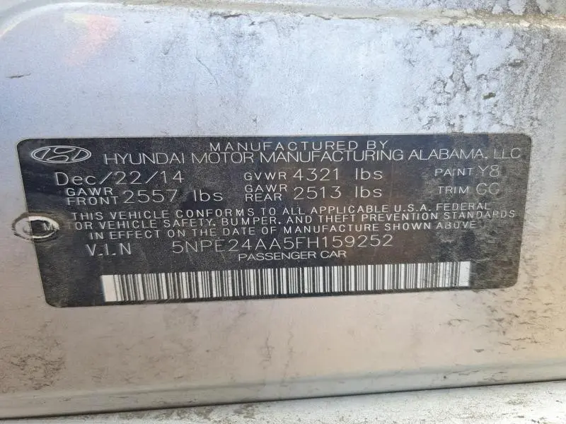 2015 HYUNDAI SONATA ECO  