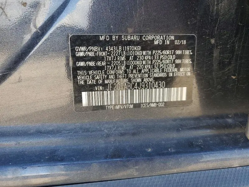 2018 SUBARU CROSSTREK PREMIUM  