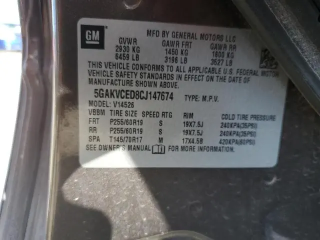 2012 BUICK ENCLAVE   