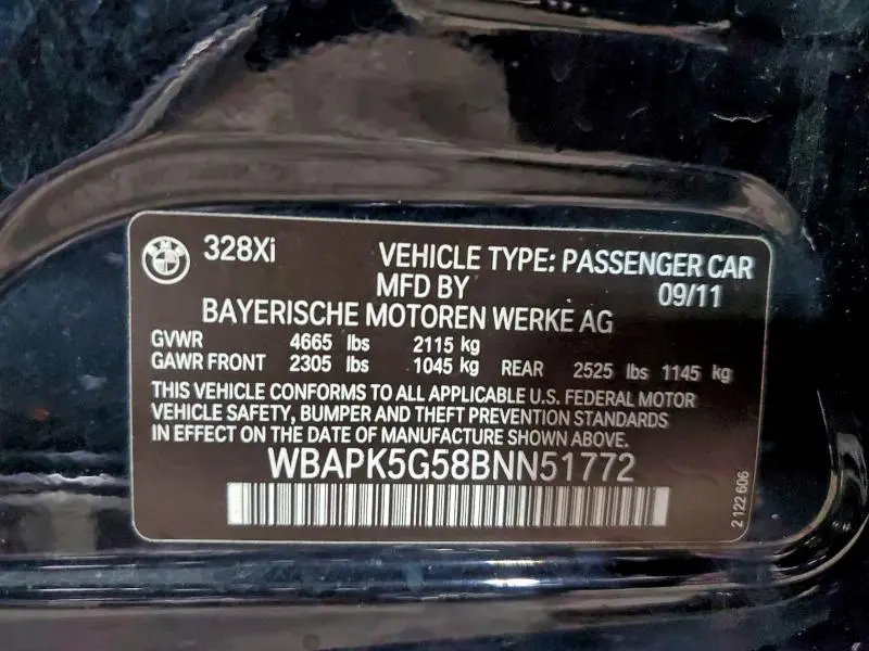 2011 BMW 328 XI SULEV  