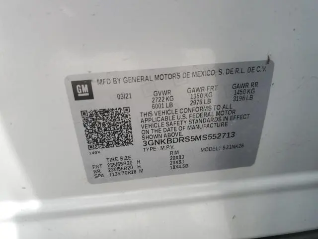 2021 CHEVROLET BLAZER 3LT  