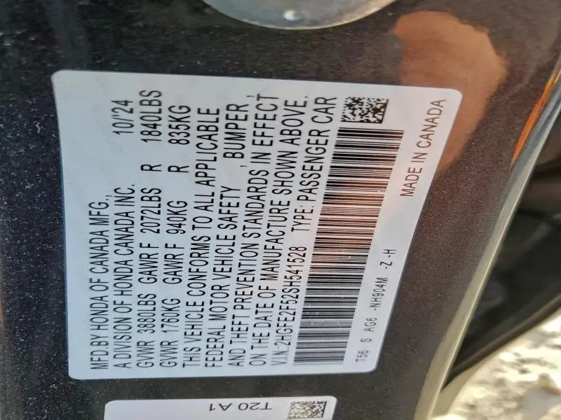 2025 HONDA CIVIC SPORT  