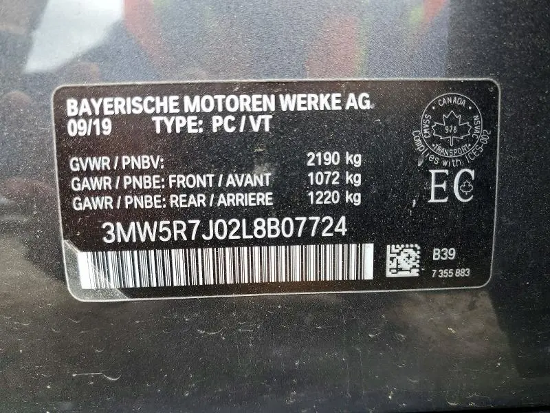 2020 BMW 330XI   