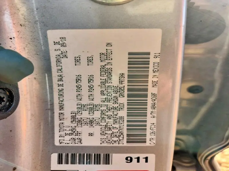 2019 TOYOTA TACOMA DOUBLE CAB  