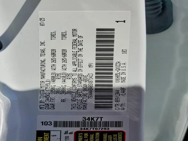 2025 TOYOTA SEQUOIA 1794 EDITION  