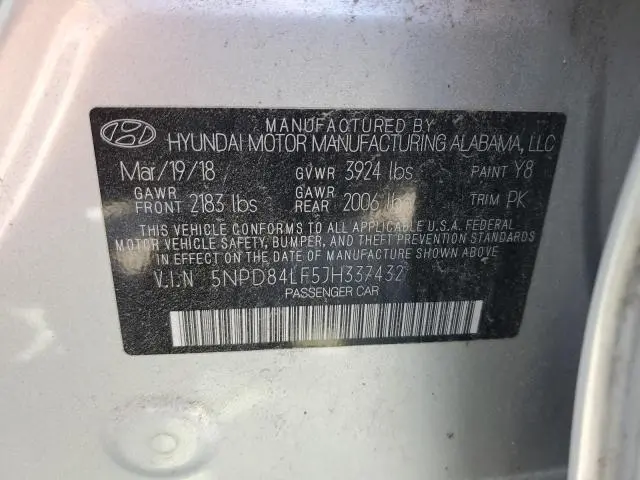 2018 HYUNDAI ELANTRA SEL  