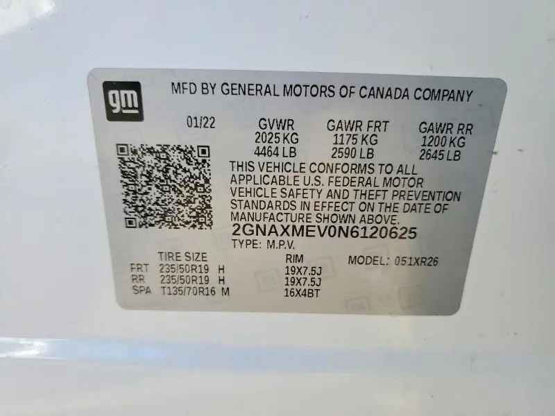 2022 CHEVROLET EQUINOX RS  