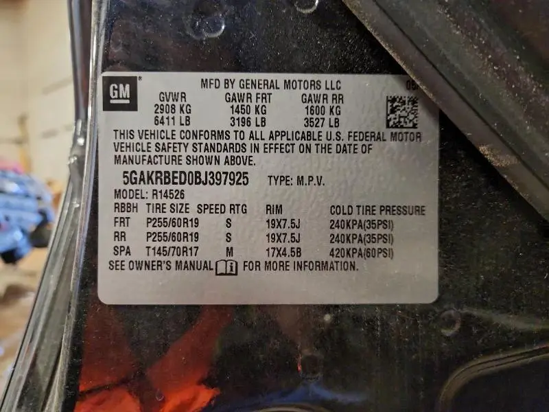 2011 BUICK ENCLAVE CXL  