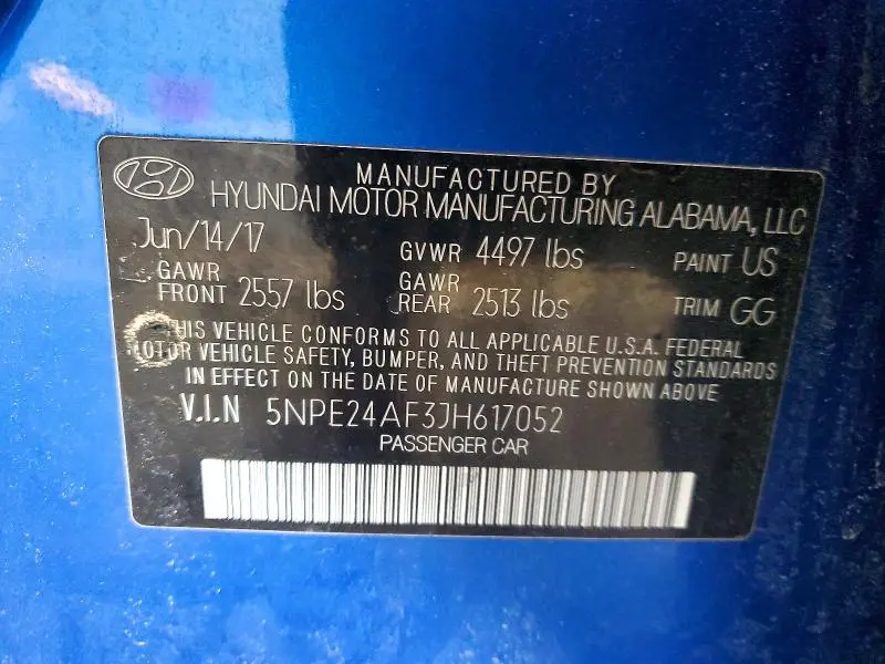 2018 HYUNDAI SONATA SE  