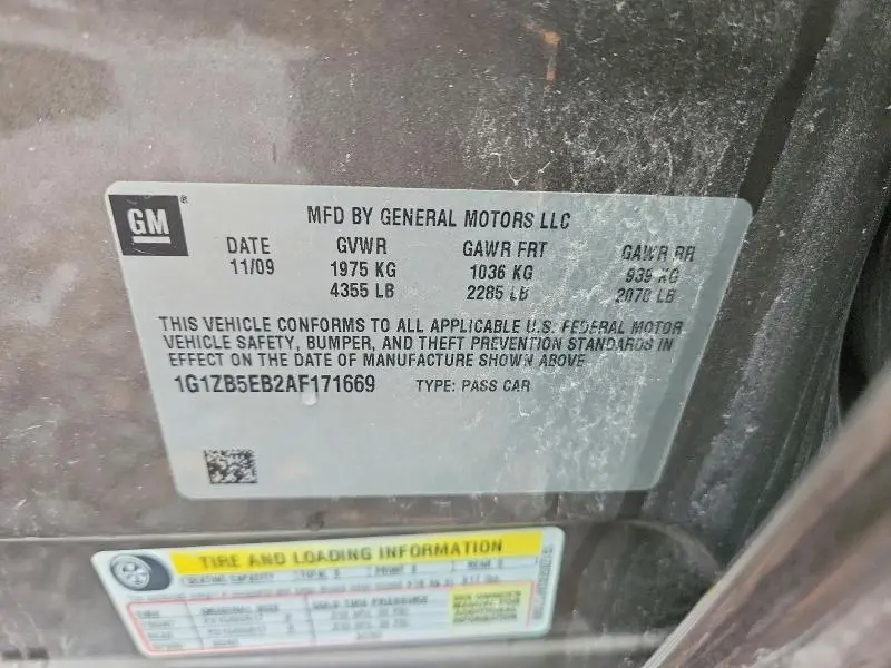 2010 CHEVROLET MALIBU LS  