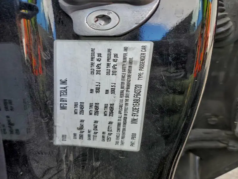 2020 TESLA MODEL 3   