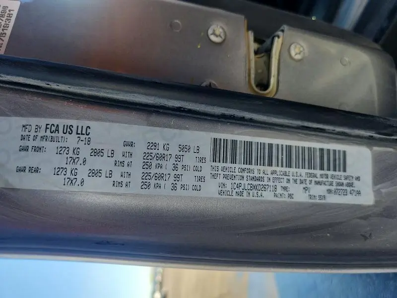 2019 JEEP CHEROKEE LATITUDE  