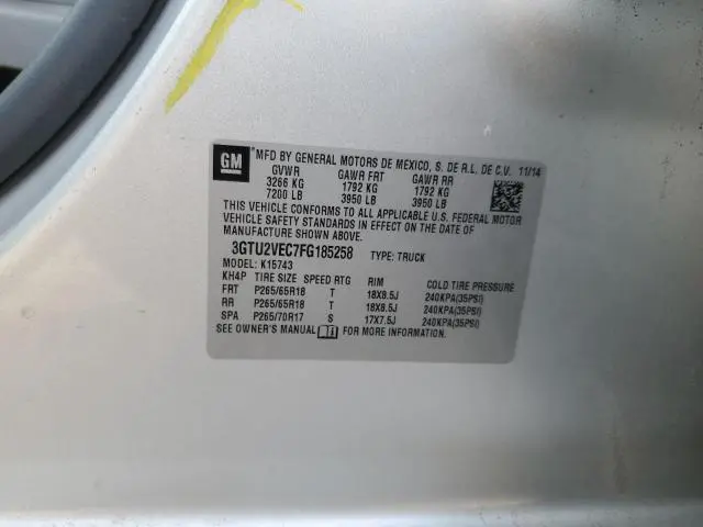 2015 GMC SIERRA K1500 SLT  